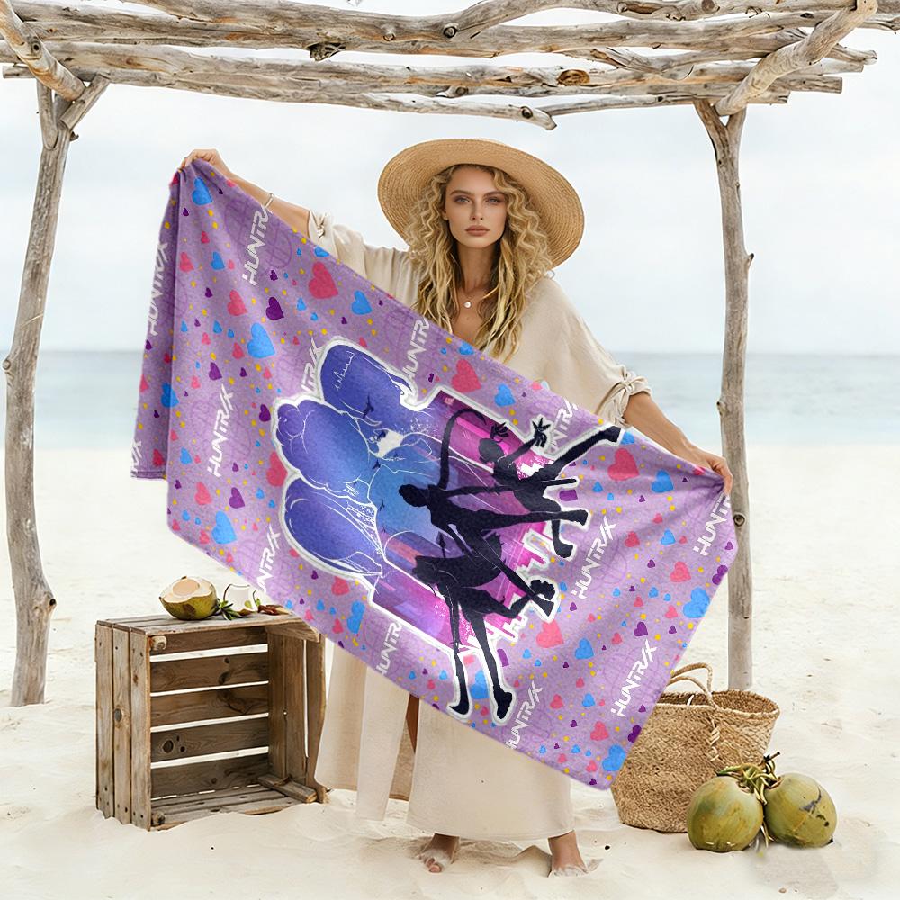 Beautiful Witch Hunter Team Beach Towel Quick-Dry Soft Microfiber Comfortable Lightweight