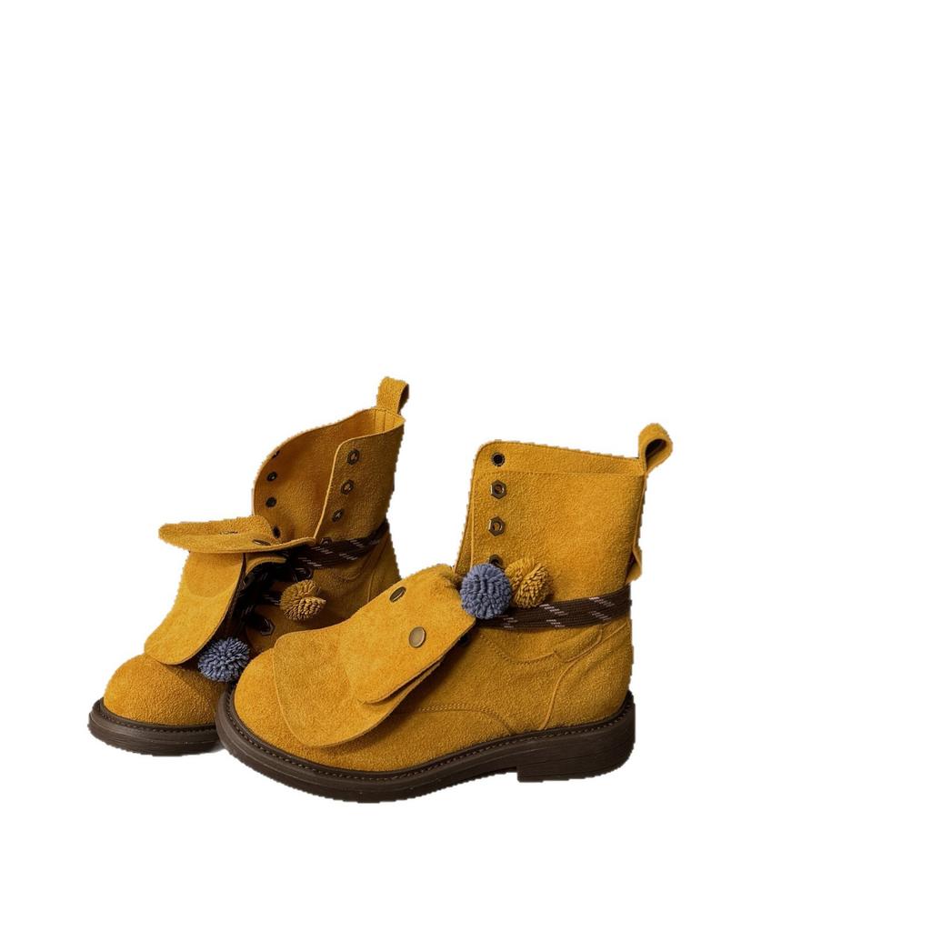 Women's Shoes Free | Medieval Hippie Three Wear Martin Boots 4cm Pendant Tassel Strap Increased Early Autumn 2025 New