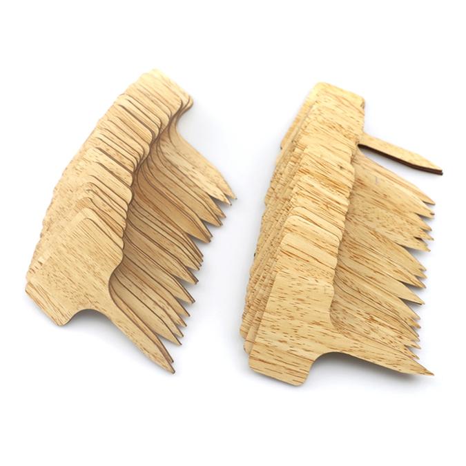 6*10cm 50pcs Bamboo Plant Labels Vegetable Garden Markers T-Type Plant Tags for Plants