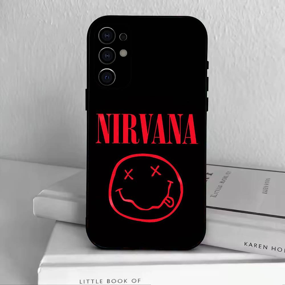 N-Nirvana Handyhülle Schwarzes Silikon Weich Für Samsung S25,S24,S21,S22,S23,S30,Ultra,S20,Plus,Fe,Lite