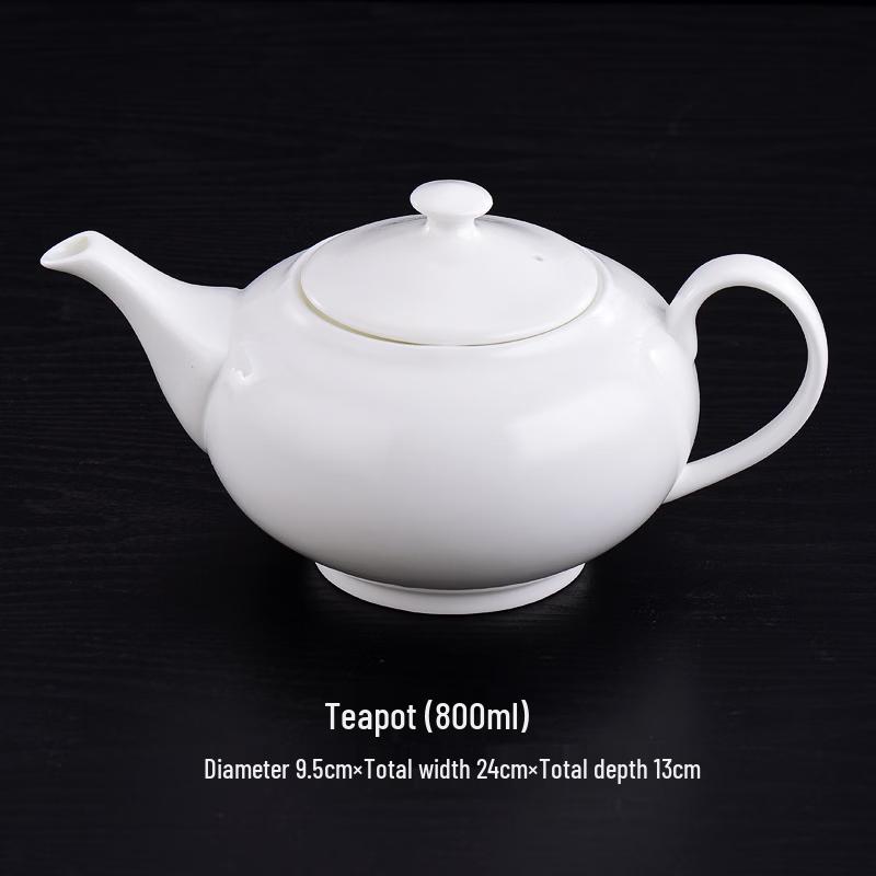 Erheshen Pure White Bone China Teapot