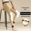 Men's Fleece-Lined Thermal Pants with Thickened Knee Pads