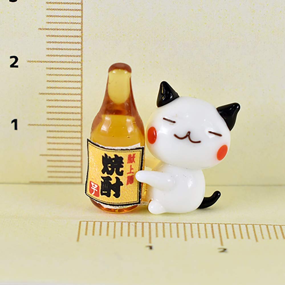 Fourcart Cute Handmade Glass Cat, Drinker's Cat CYK1539