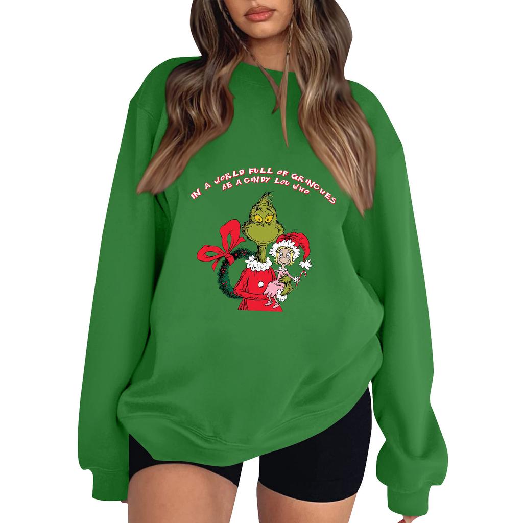 Women's Fashion Lightweight Long Sleeve Pullover Christmas Hoodie