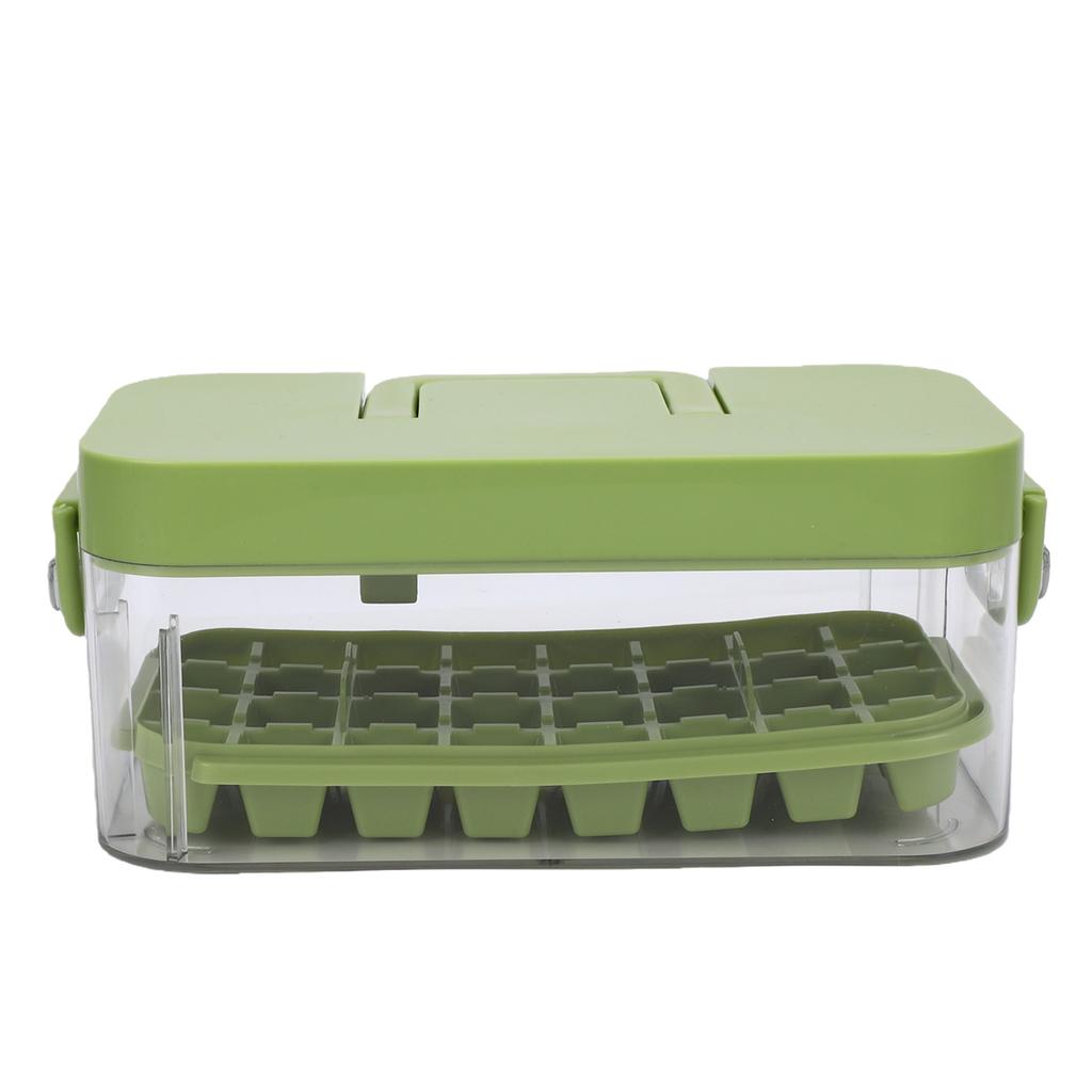 24 Cell Silicone Ice Cube Tray with Lid and Ice Scoop Food Grade Easy Release Flexible Ice Cube Mold for Freezer