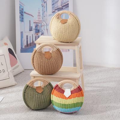 Grasgewebte Tasche, Rattan gewebte Muscheltasche im neuen Stil, modische und personalisierte süße Muschelhandtasche, Freizeittasche, Strandtasche