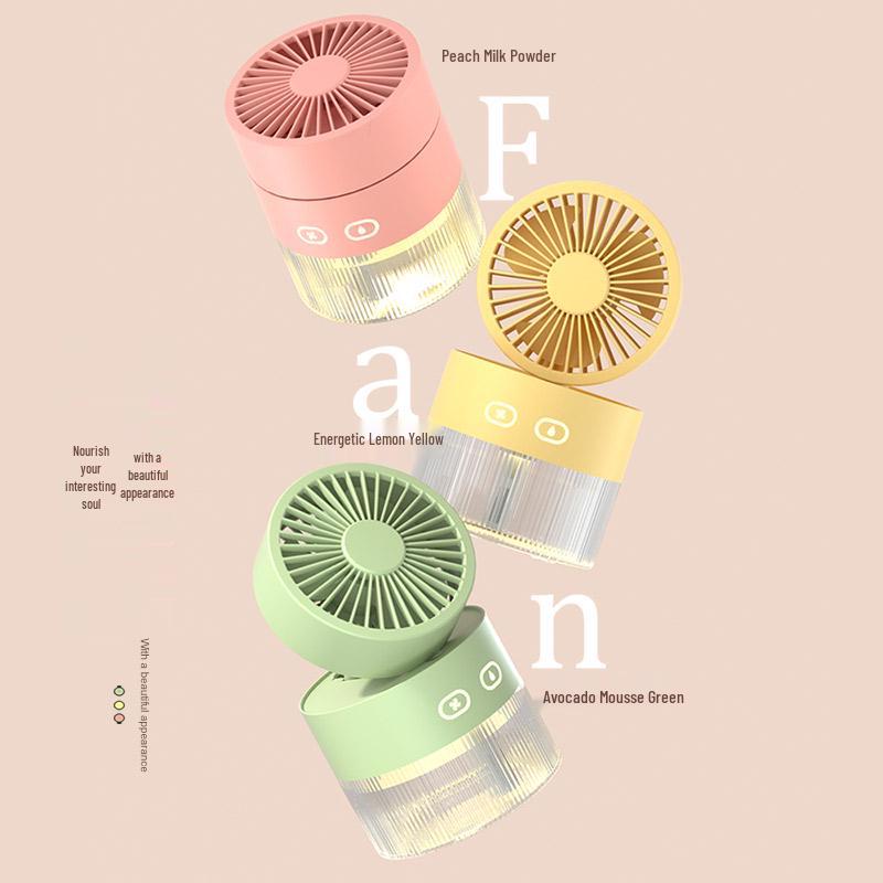 Compact Desktop Humidifier & Fan with Spray Cooling