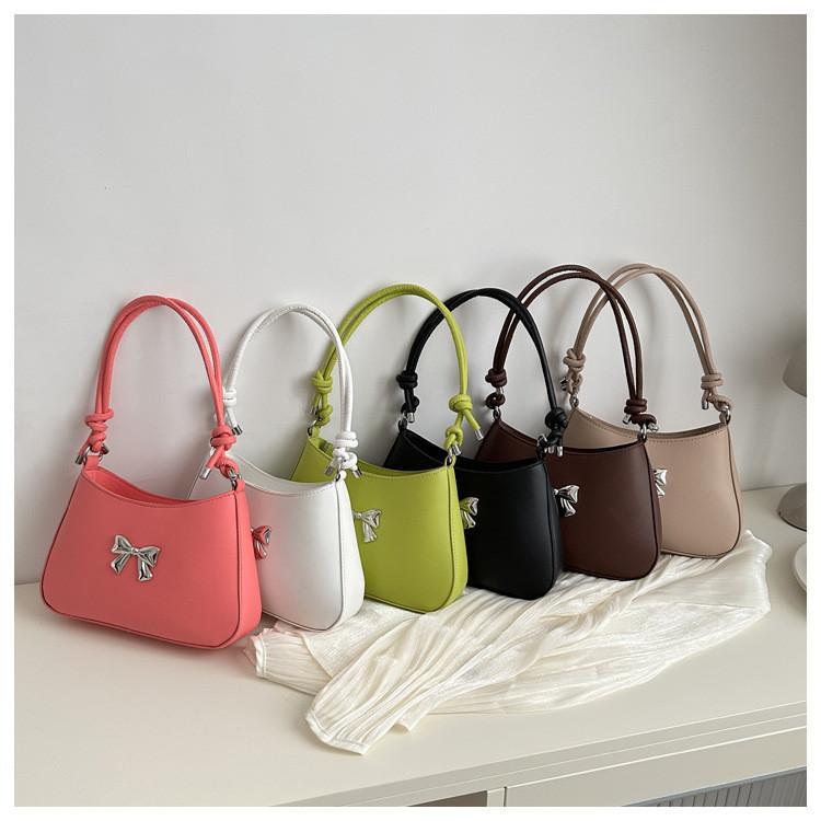2024 New Style Women's Handbag Street Fashion Chain Crossbody Bag With Butterfly Knot Unique Personality Shoulder Bag