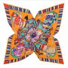 Luxury Brand Scarf Large Square Scarves Headband Tibet Pilgrimage Print 100% Silk Twill Silk Scarf For Women, Shawl Hijab
