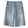 Women's High-Waist A-Line Wide Leg Embroidered Denim Shorts - Summer 2025 Collection