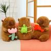 Tortoise Plush Capybara Stuffed Animal Travelfriendly With 2in1 Pillow Blanket