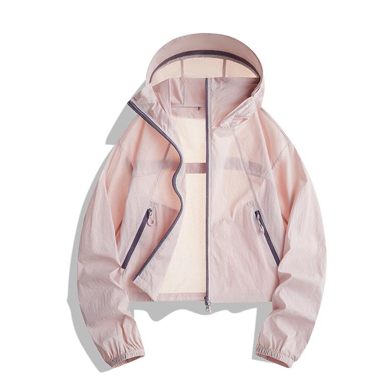 UPF10 + Men's and Women's General Outdoor Sunscreen Clothing UV Protection Ice Silk Cool Skin Breathable Thin Skin Clothing LOGO