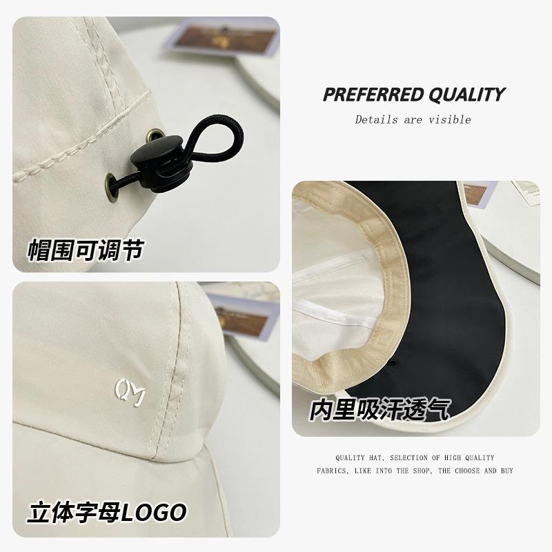 Vinyl Big Eaves Sunscreen Hat Women's Summer Outdoor Versatile Face Small Anti-ultraviolet Sunshade Bucket Hat