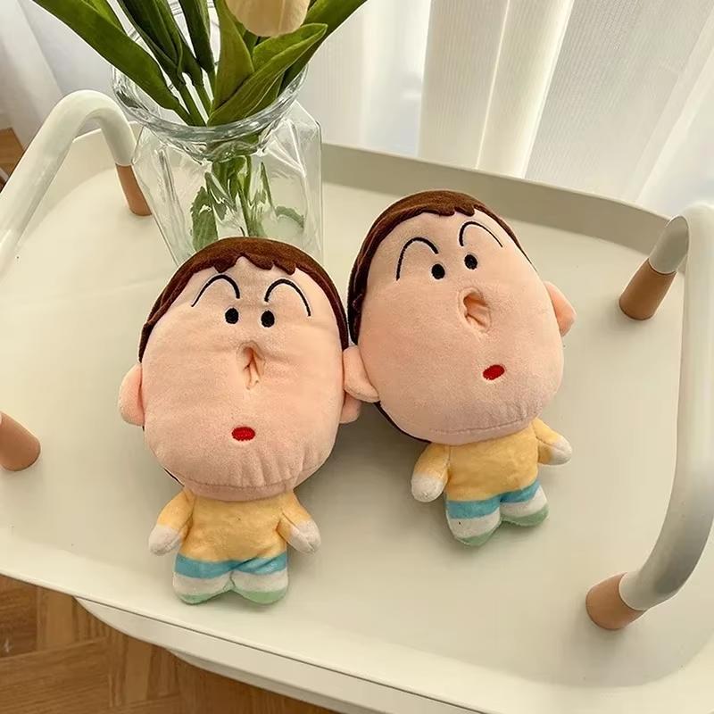 21Cm Anime Crayon Shin-Chan Boochan Tissue Box Originality Plush Dolls Funny Design Plush Stuffed Keychain Couple Bag Pendant