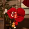 Gourds Shape New Year Decoration Red Felt Gold Bell Greeting 3D Felt Pendant  Shop Decoration