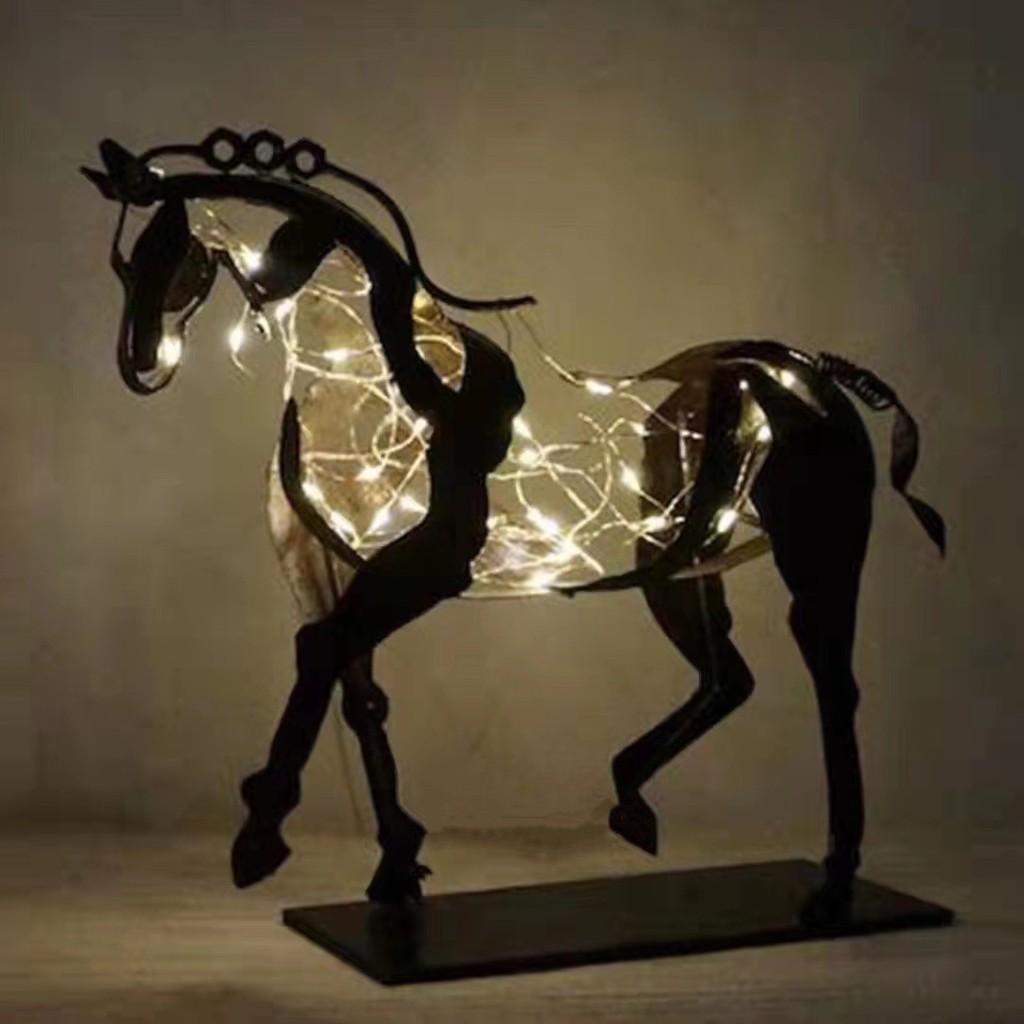 

Adonis Horse Metal Art Piece With Illuminated Finish For Housewarming Gift