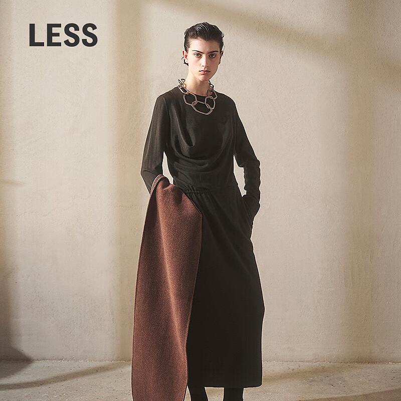 

LESS 2025 Winter Casual Round Neck Long Sleeve Dress S