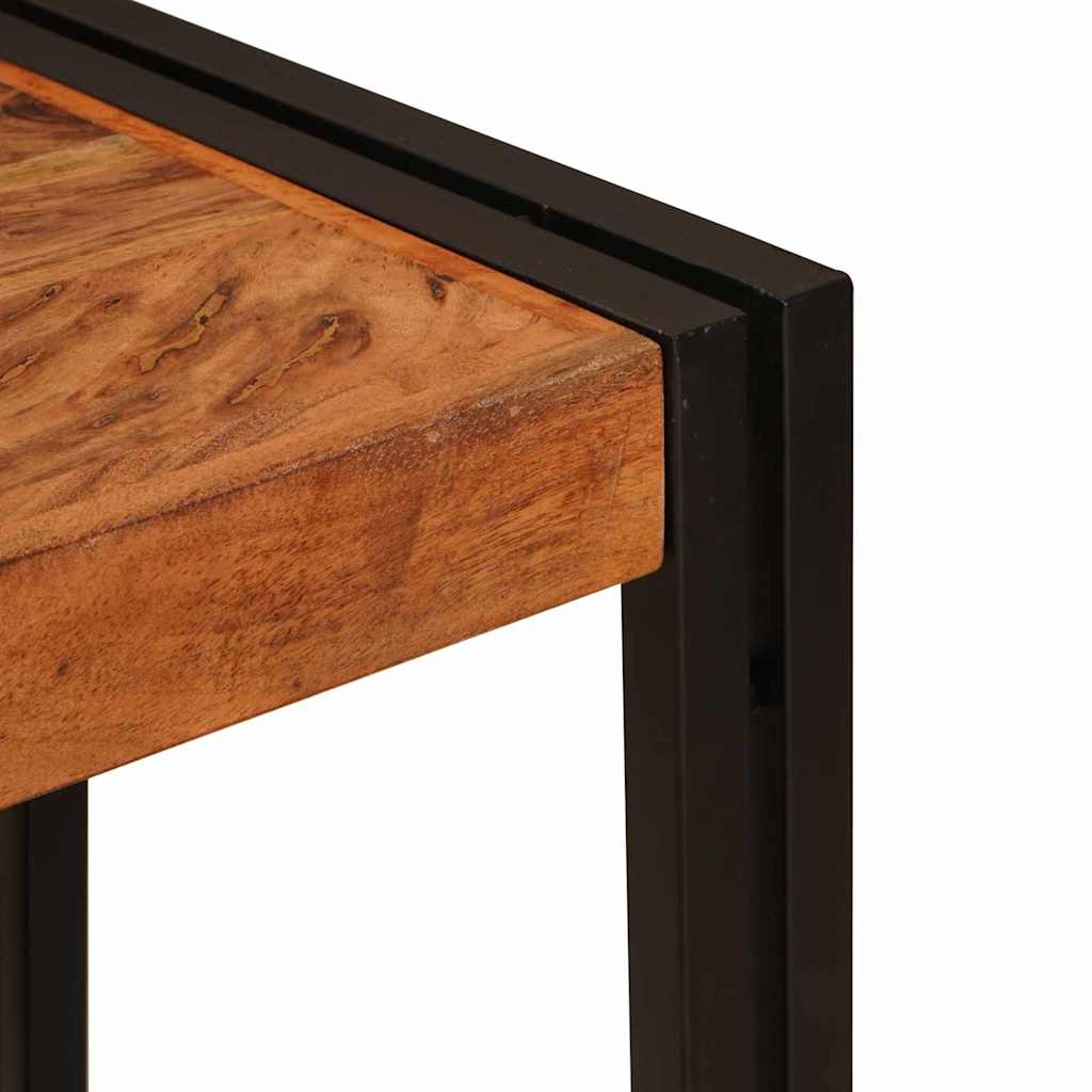 Console Table with Shelf Brown 90 X 33 X 75 Cm Solid Acacia Wood