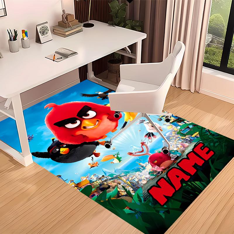 Custom personalization Angry Birds game Print Area Rug - Soft, Washable Non-Slip Indoor Mat,Living Room,Home&Office Decorative Rug