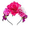 Plastic Rose Flower Crown Ghost Claw Floral Hair Hoop Fashion Party Headpiece  Hair Accessories