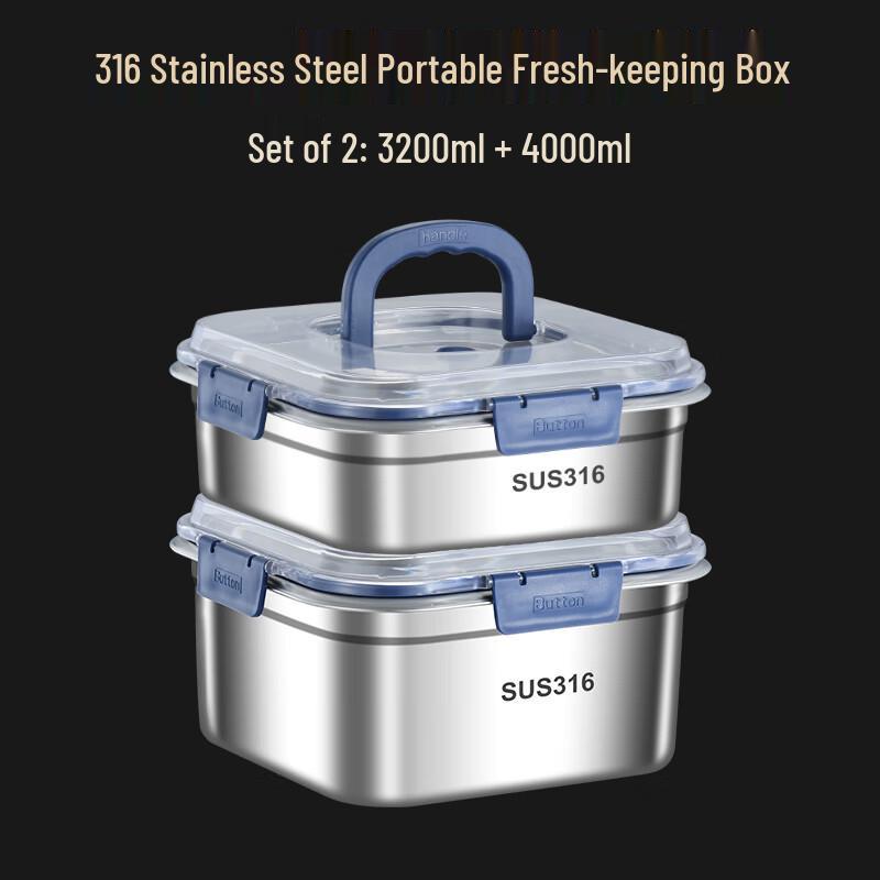 Lainuo 316 Stainless Steel Portable Lunch and Storage Box Set