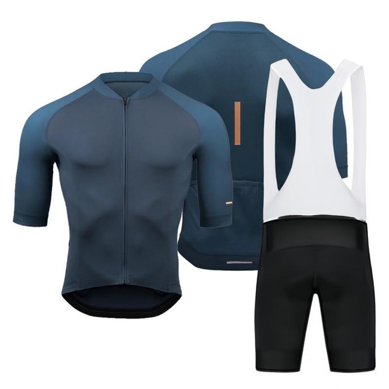 Mens Cycling Jersey Bib Shorts Set Breathable Quick-Dry Mountain Bike Apparel Outdoor Sports
