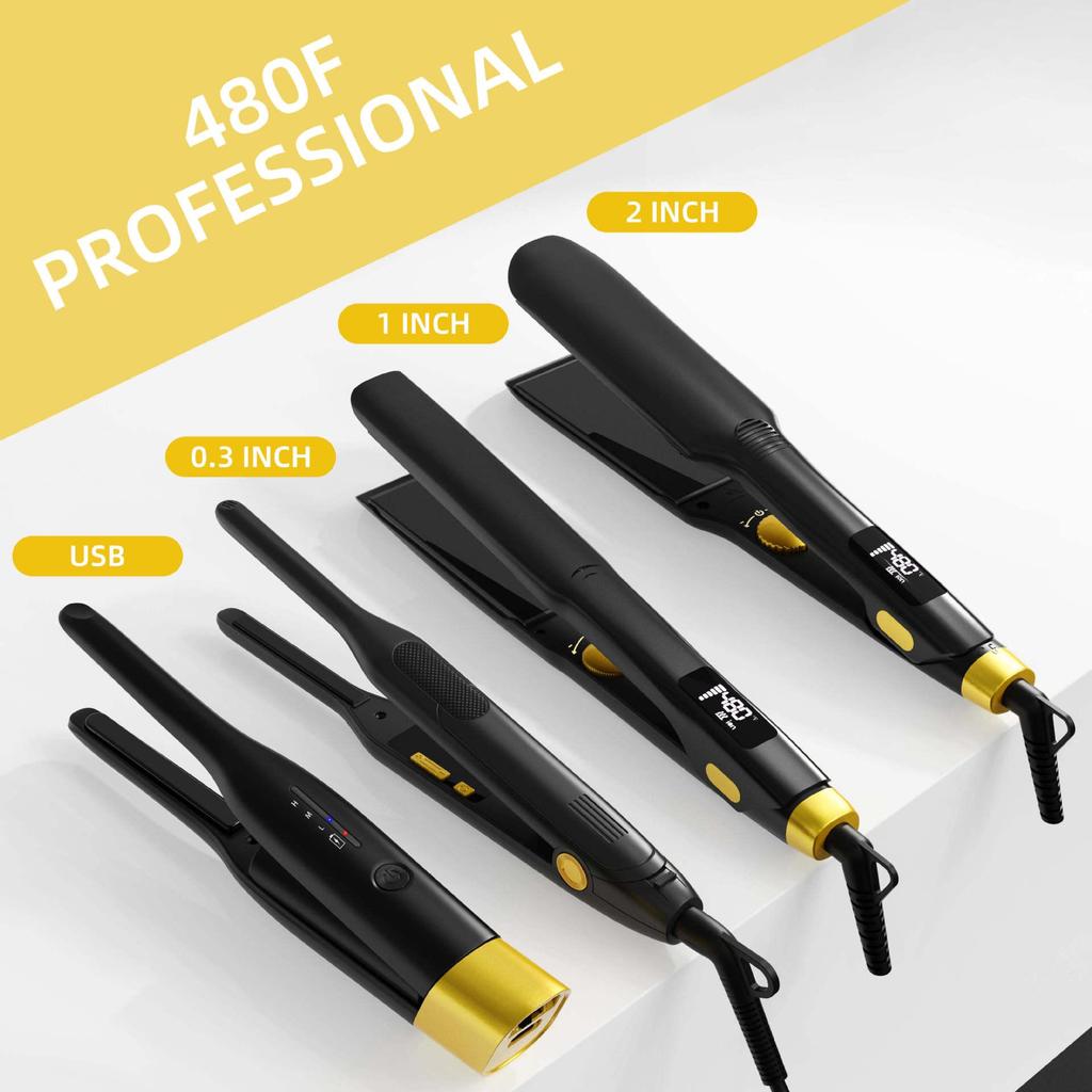 Japanese-Korean Hot-Selling Wide Hair Straightener for Salon - Straighten or Curl with Ease