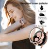 LUJING Glass+Case for Samsung Galaxy Watch 4 44mm 40mm Accessories Bling Diamond PC Bumper Shell +Screen Protector Galaxy Watch4 Cover