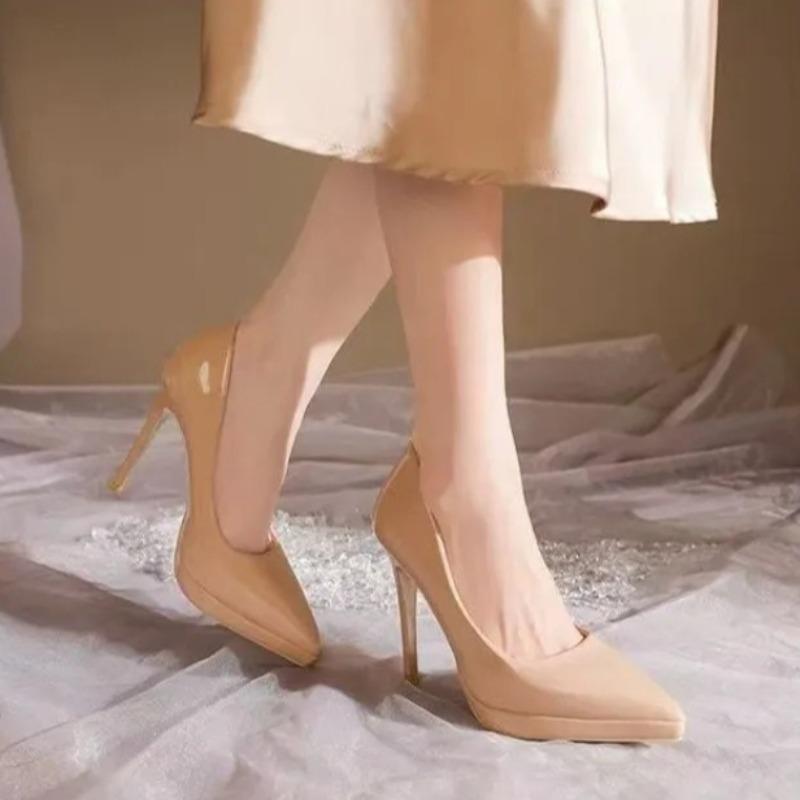 

Women s Thin Heel Platform Not Tired Feet Single Shoes Temperament Pointed Toe 2026 New Shallow High-heeled Shoes 41 тілесний