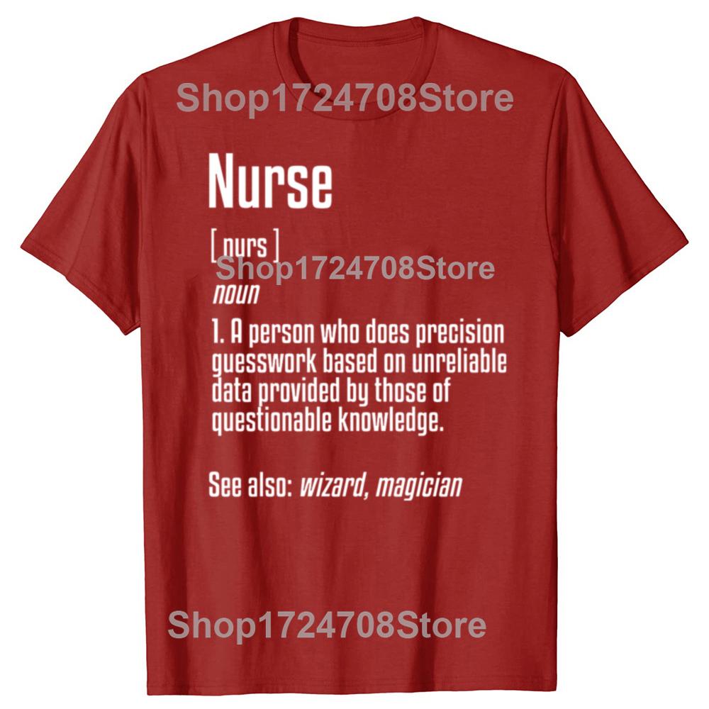 Nurse Definition T Shirt Funny Cute Nurses Week Gift Tshirt Printing Brand Man Tops Shirts Printing Cotton Short Sleeve Clothes
