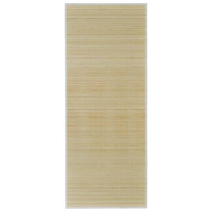 Carpet - vidaXL - Rectangular - 120 X 180 Cm - Natural Bamboo - Non-slip PVC