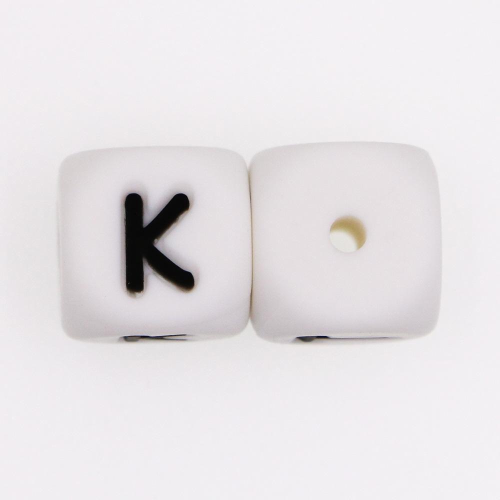 Kovict 20pc Alphabet English Silicone Letter Beads For Jewelry Making Bulk 10mm  For Personalized Pacifier Jewelry Accessories