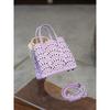 Small Wave Cutout Leather Tote Bag Crossbody Shoulder Set Women