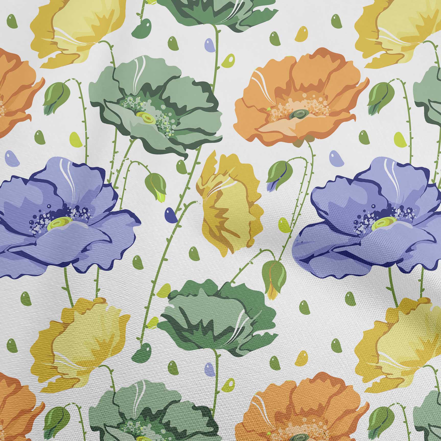

OneOone Cotton Flex Темно-оливково-зелена тканина Тканина для шиття з квітковим малюнком у дворі Принт для шиття одягу своїми руками 40 дюймів 42 Inch Wide - Viscose Chiffon зелений