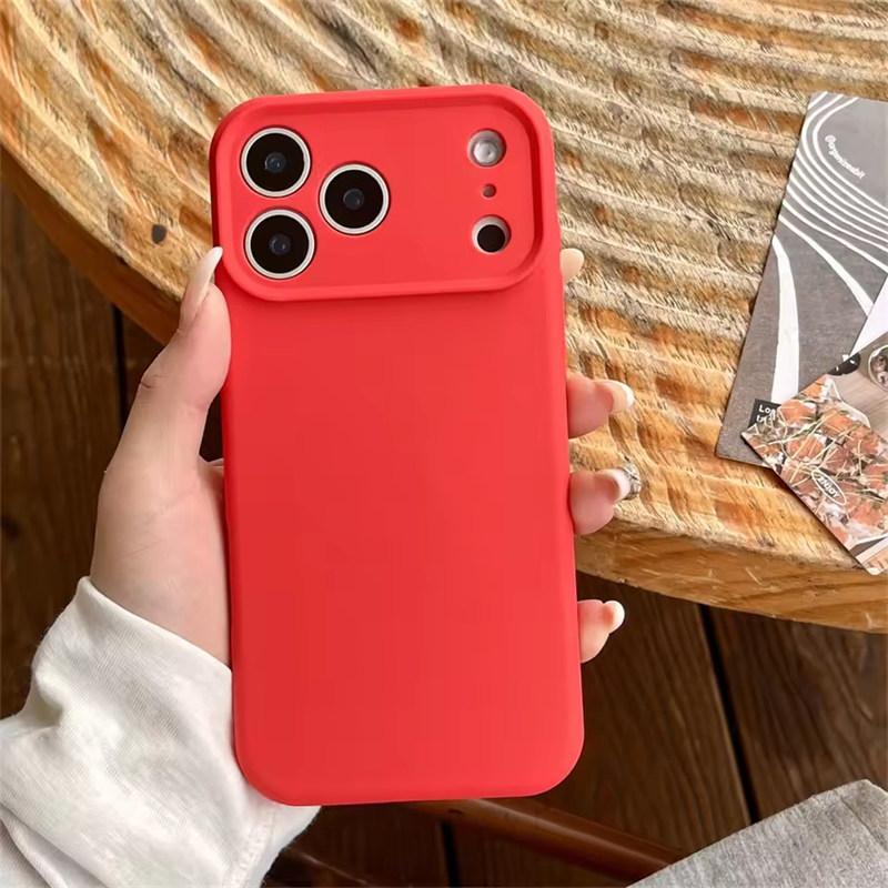 Hochwertige Flüssigsilikon-Schutzhülle für iPhone 17 Air 16 15 14 13 12 11 Pro Max Plus 16E 17 Pro Max Kameraschutz Matt Weiche Abdeckung