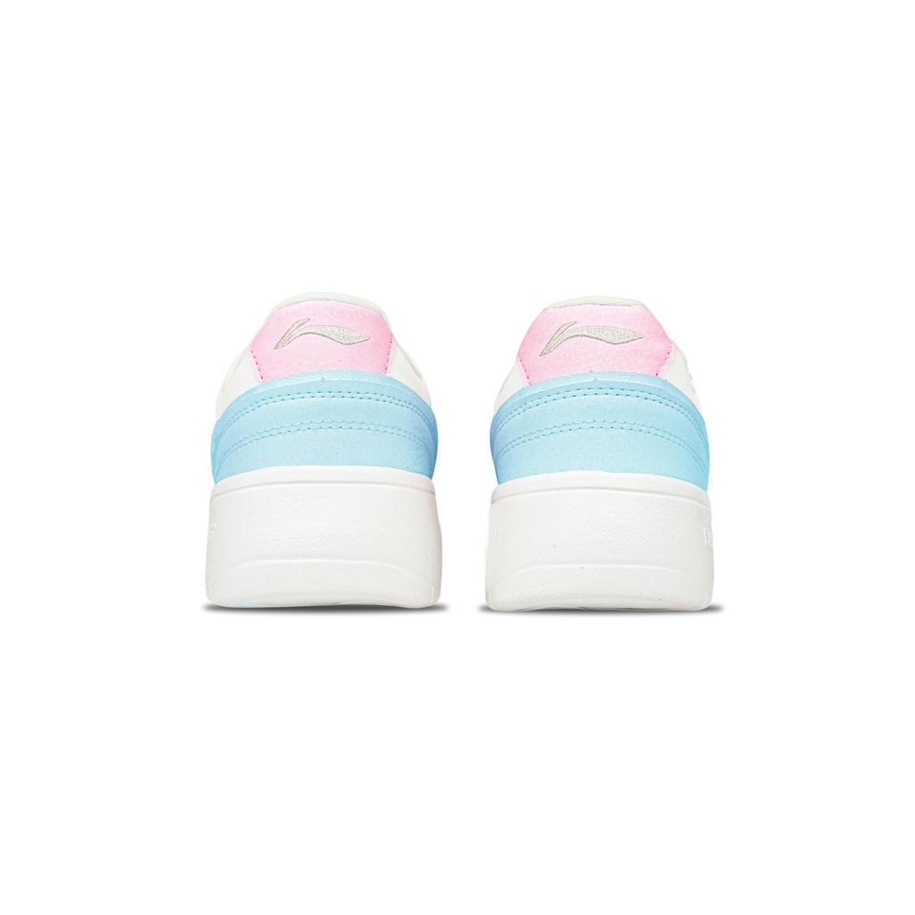 Li Ning Sourdough Slip Resistant Abrasion Resistant Low top Skateboard Shoes Women's Pink Blue AGCU112-6(Team1034-)