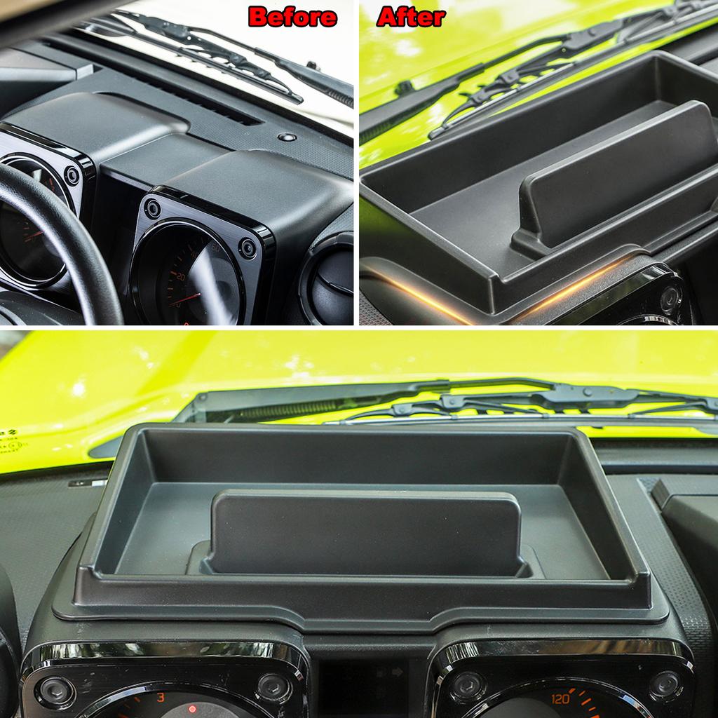 Caja de Almacenamiento de Salpicadero Interior de Coche Bandeja Soporte para Teléfono Consola Central Ordenación Para Suzuki Jimny 2019 2020 2021 Estilo de Coche