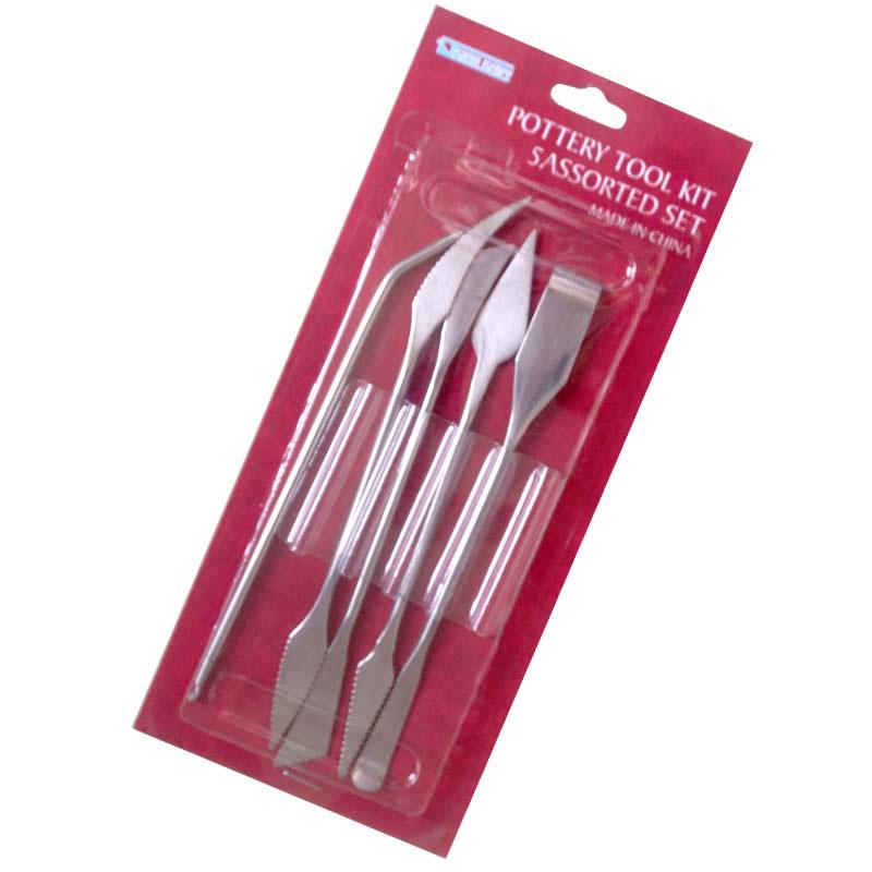 

Набор из 5 инструментов из нержавеющей стали для лепки и резьбы по полимерной глине