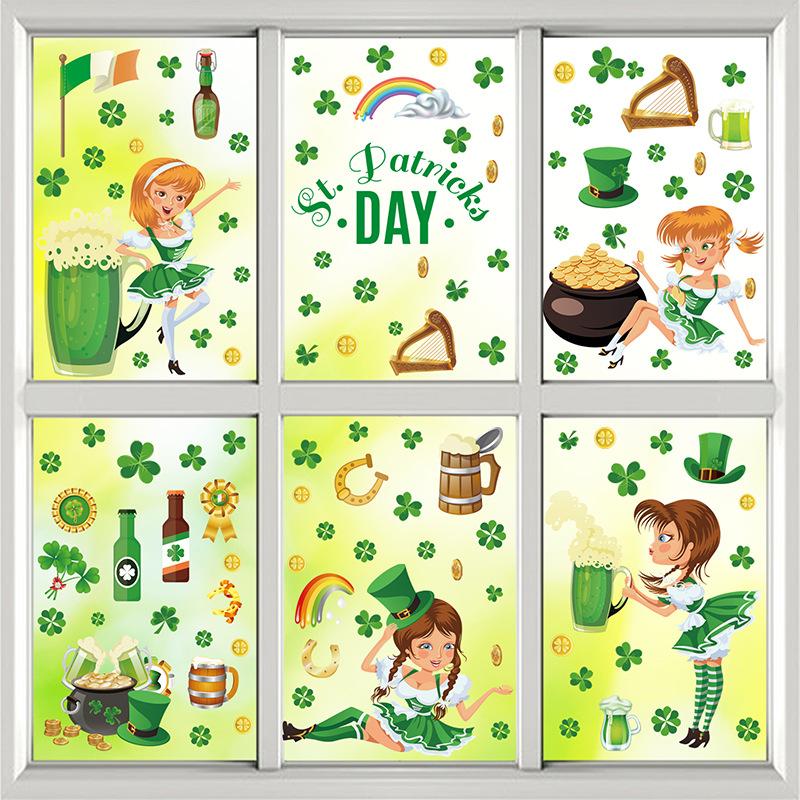 Clover Dwarf Ireland St. Patrick's Day Decoration Home Party Static Sticks