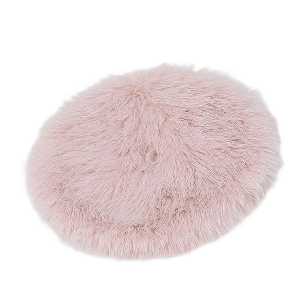 Large Christmas Tree Skirt Soft Long Pile Fabric Plush Mat for Festival Home Decoration Solid Color Tree Base Ornament