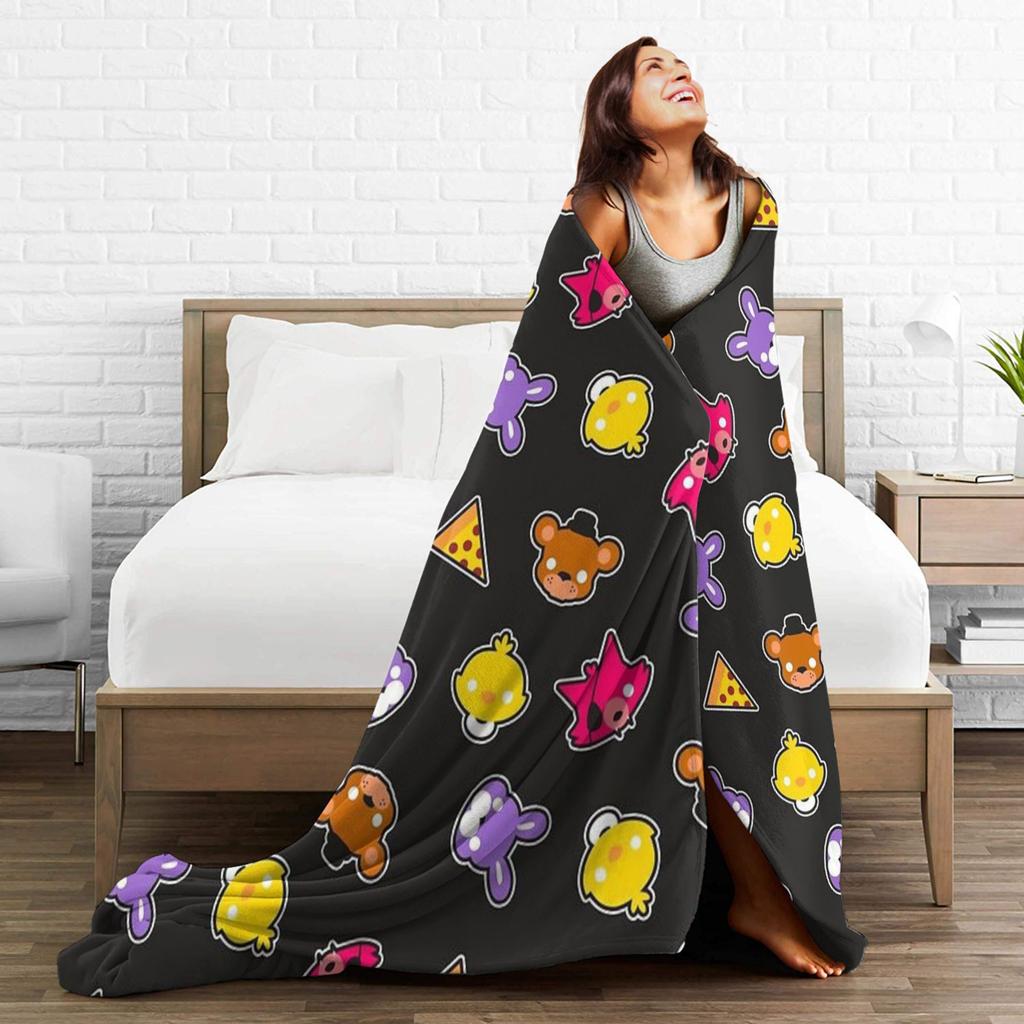 Super Soft Fnaf Horror Game Bonnie Throw Blanket Premium Fleece Flannel Lightweight Blanket Cozy Plush Bedspread All Season Use