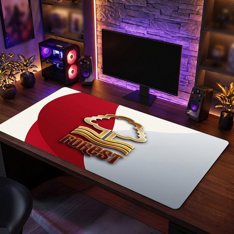 Nottingham Forest Voetbal Print Grote Muispad, Antislip Uitgebreide Gaming Bureau Mat voor Kantoor Thuis