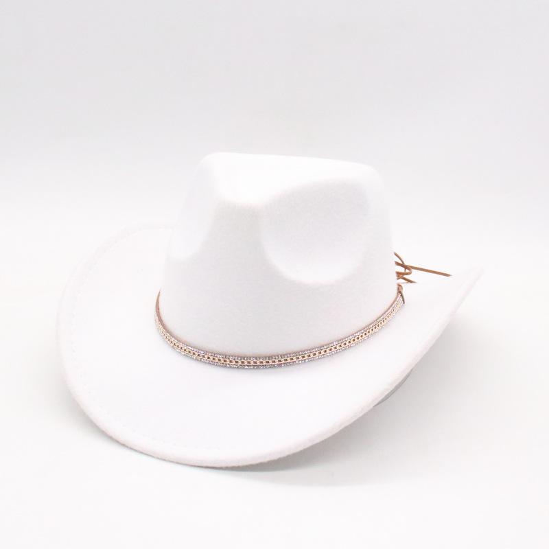 Britischer Stil Retro Westlicher Cowboyhut Vielseitiger Ethnischer Stil Filzhut Herren- Und Damen-Zylinder