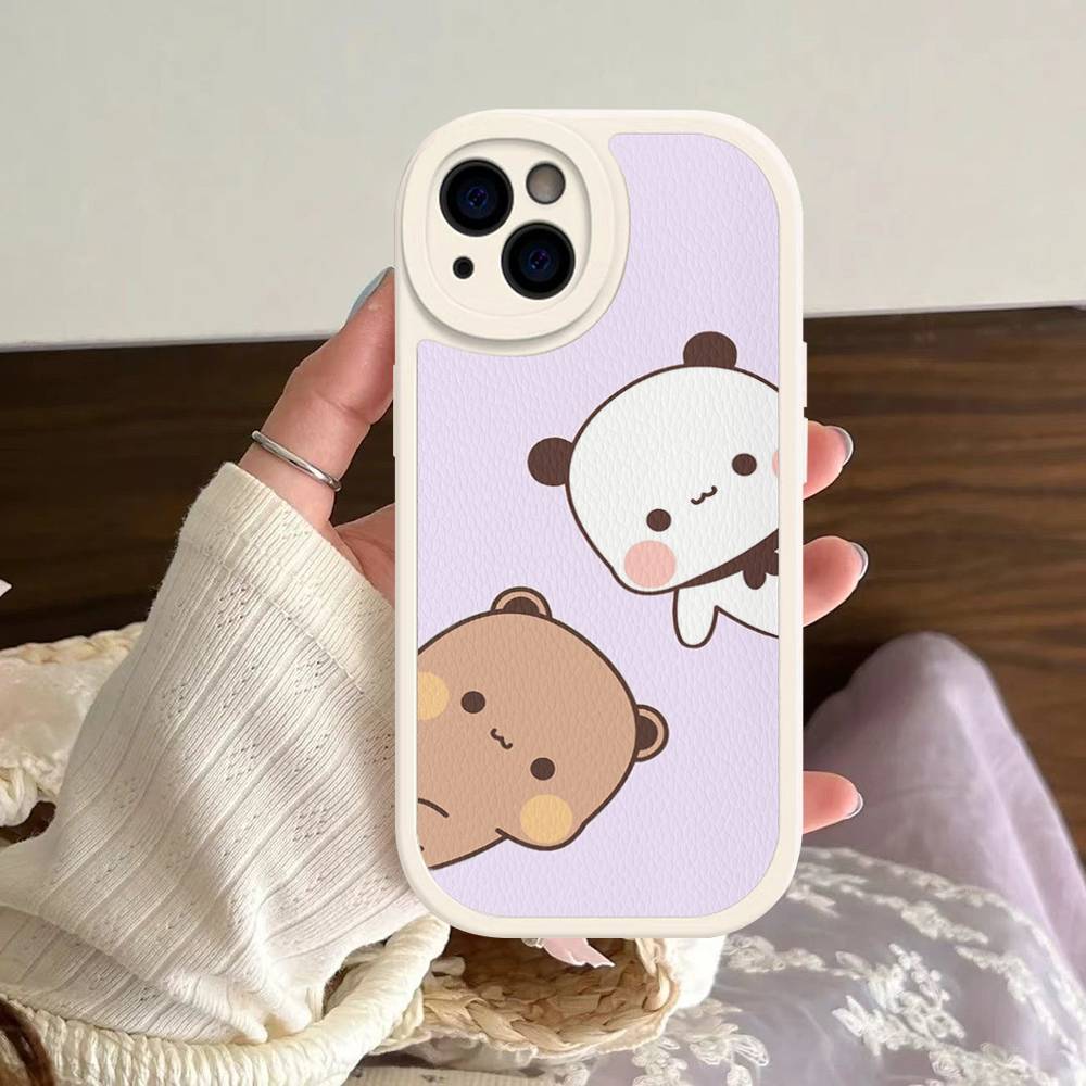 Cute Bubu Dudu Cartoon Phone Case For IPhone 16 15 14 13 12 11 Pro Max Plus Shockproof Leather Cover