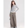 NOME Women's Faux Two-Piece Colorblock Long Sleeve T-Shirt