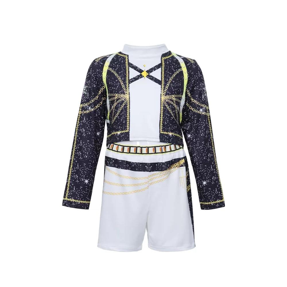 Girl and Child Zoey Mira Rumi Role Playing Black Gold Costume 3D Printed Stage Performance Costume Halloween Carnival Set