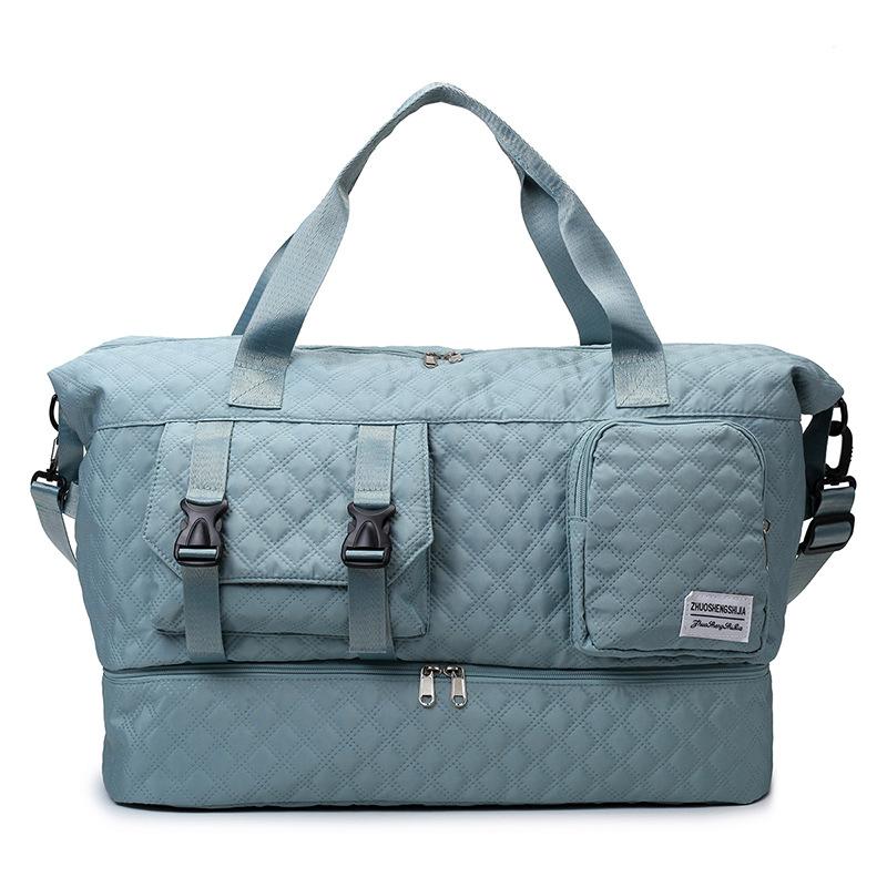 Sports hand-held large-capacity luggage bag with shoes compartment travel bag dry and wet separation shoulder fitness bag