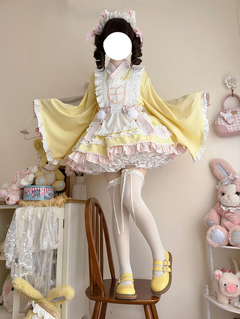 XHSUKADO Nurse Uniform Perfect for and and Includes Princess Mini and Long Sleeves with Size Women's 4-Piece Set, Spring, Summer, Fall, Kimono,