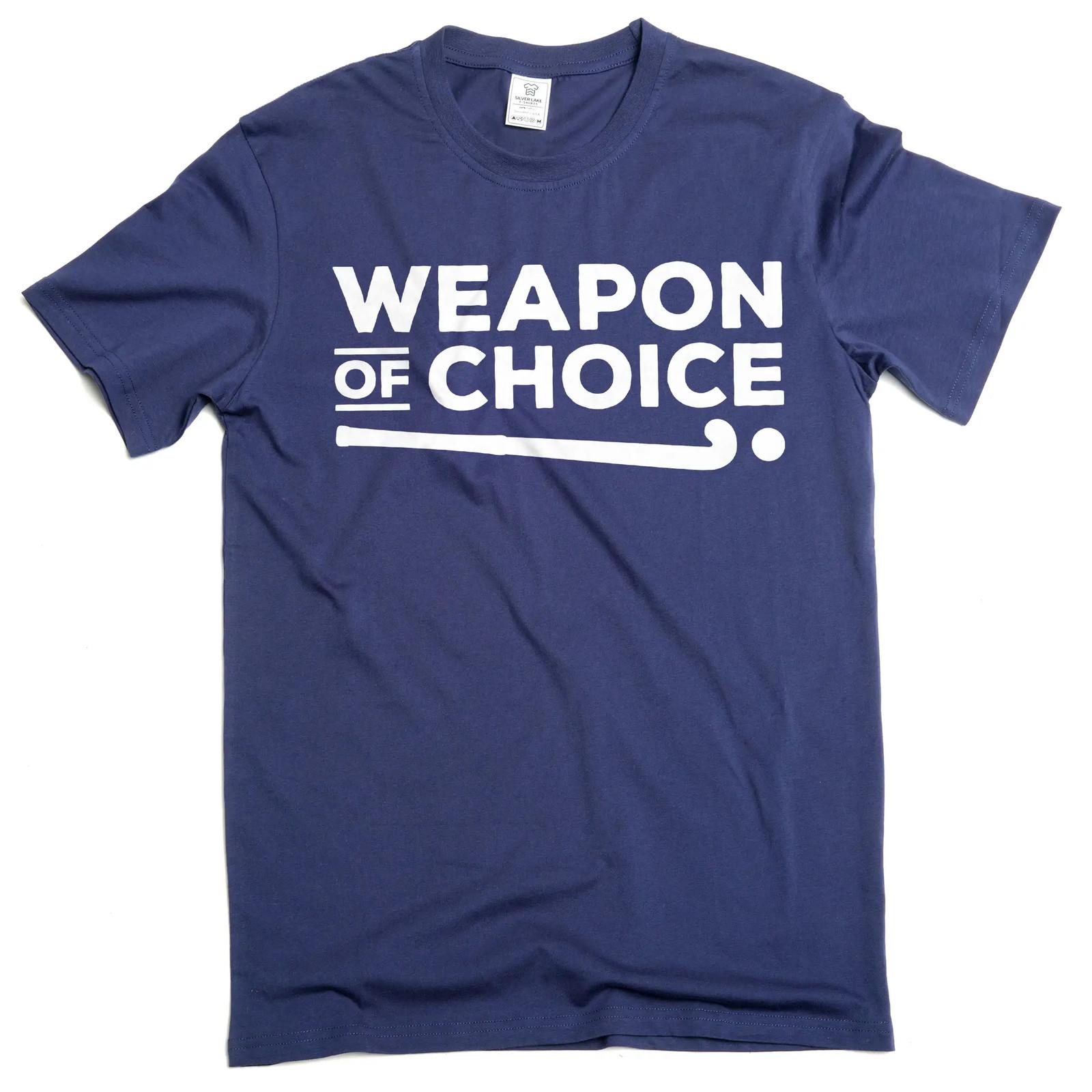 Men s hockey T-shirt ice-hockey sports weapon of choice Tshirt S разноцветный