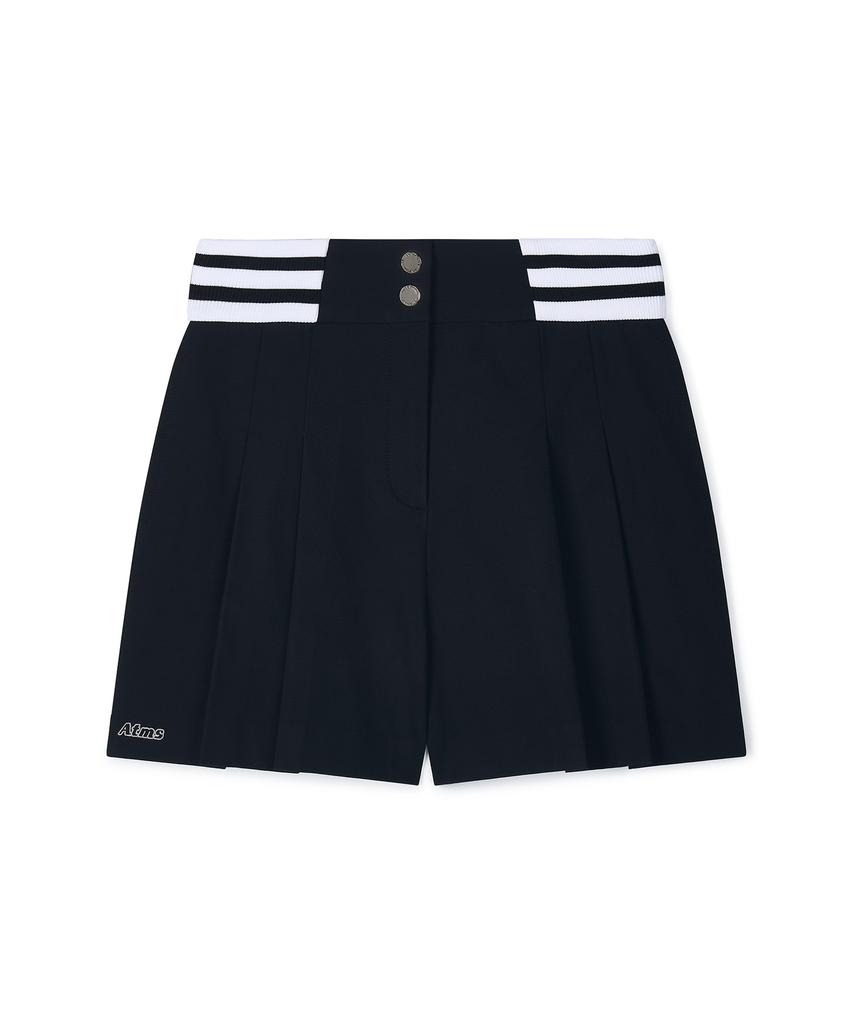 Antomas Ball Case Set Pleated Culottes Pants Women'S - Black
